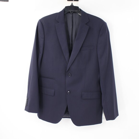 Cartier Sport Coat Mens 38R Wool Single Breasted Two Button Blazer Navy Blue - Picture 1 of 11